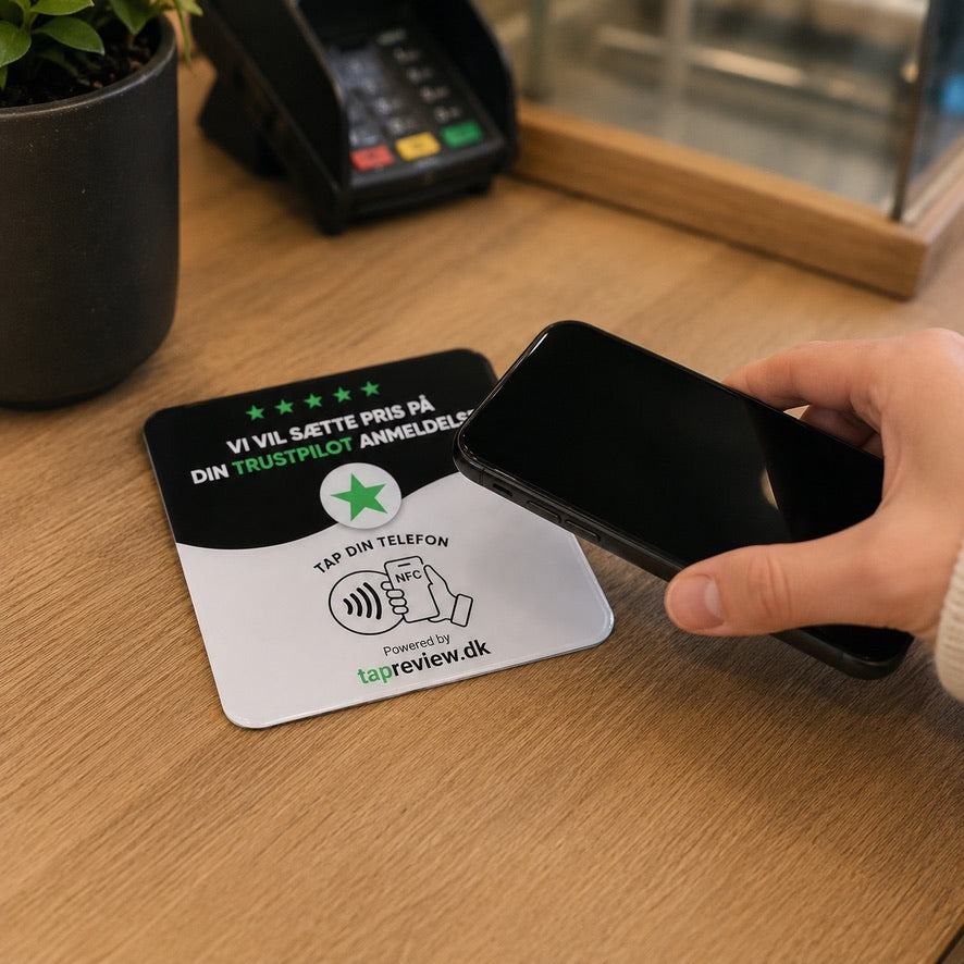 Trustpilot NFC-skilt – Få flere anmeldelser
